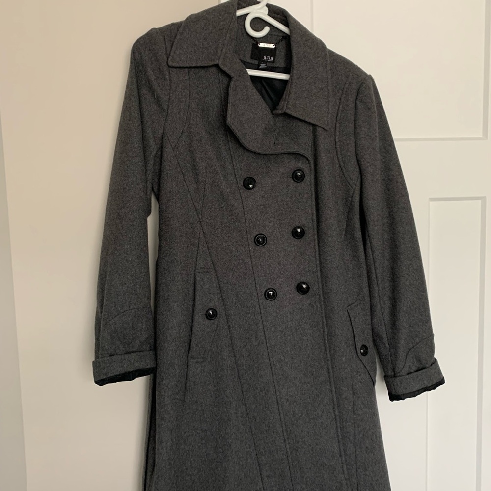 a.n.a Charcoal Wool Blend Coat